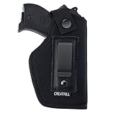 Creatrill Inside The Waistband Holster | Fits M&P Shield 9mm, .40, .45 Auto / GLOCK 26 27 29 30 33 42 43 / Ruger LC9, LC380 / Springfield XD & Similar Pistols | Gun Concealed Carry IWB Holster