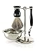 Edwin Jagger Shaving Gift Set - Pure Badger Shaving Brush, Gillette Mach 3 Razor, Shaving Bowl & Stand, Imitation Ebony