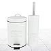 Home Basics Paris Collection Bathroom Accessories, Office, Bedroom, Decorative Waste Basket With Stylish Accent Decor To Complement Any Bathroom (3 Liter Waste Bin)
