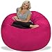 Chill Sack Bean Bag Chair: Giant 5' Memory Foam Furniture Bean Bag - Big Sofa with Soft Micro Fiber Cover - Pink