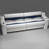 DeckMate Complete 90" Classic Pontoon Rear Seat Group (CRG90) Gray, Blue and Charcoal