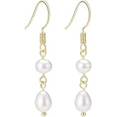 SELFROSE Pearl Dangle Earrings for Women,Trendy