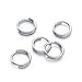 Pandahall 10g/160pcs Double Loops Round Split Jump Rings Wire Connector for Keychains Charm 304 Stainless Steel Color 5x1.2mm