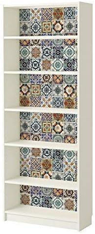 WALPLUS Decorations Wall Stickers Wall Murals Decals Living Room Children Nursery Home Décor WM10008 - Mediterranean Tiles X 8PCS
