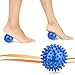 Spiky Massage Ball Roller and Lacrosse Balls - 3 Pack - Foot/ Back/Neck/Hand Tissue Massage and Yoga Back Rest to Improve Reflexology, Myofascial Release, Plantar Fasciitis Pain Relief