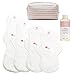 Hesta FDA Registered Organic Reusable Cloth Natural Sanitary/Menstrual Pads,Starter Value Kits PMS Relief (4Pads/White/Pouch/Detergent)