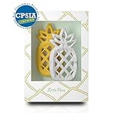 Little Peas Silicone Baby Teether - 2 in 1 - Modern and Trendy - BPA Free With Textured Back To Soothe Sore Gums - Best For Teething Babies - 100% Safe and FDA Approved - Boy's And Girl's Teething Toy