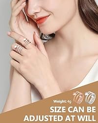 Feraco 2PCS Magnetic Copper Rings For Women For