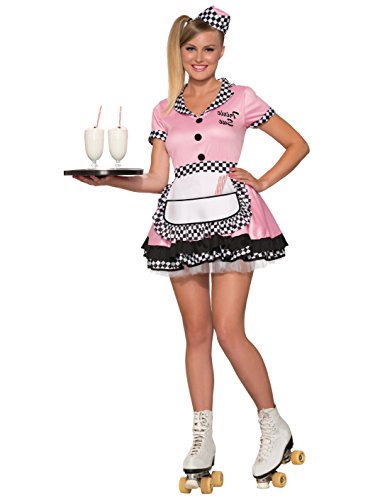 Forum Novelties Women's Trixie Sue 50's Diner Waitress Costume, Pink, X-Small/Small
