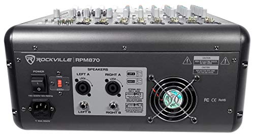 2 Rockville+RPM870+8+Channel+Powered+Effects