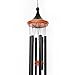BLESSEDLAND Wind Chimes-6 Hollow Black Aluminum Metal Tubes Tuned 43'' -Windchime with S Hook for Indoor and Outdoor.