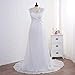 YIPEISHA Women's Elegant Applique Lace Wedding Dress V Neck Plus Size Beach Bridal Gowns