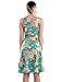 TAM WARE Womens Casual Fit and Flare Floral Sleeveless Dress TWCWD054-GREEN-US S