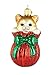 Old World Christmas Lover Collection Glass Blown Ornaments for Christmas Tree, Letting Cat Out