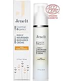 Certified Organic Revitalizing Eye / Face Cream w/ Floral Essences- Improves Skin Firmness & Texture, Reduces Dark Spots - Made in USA - Certified by Ecocert