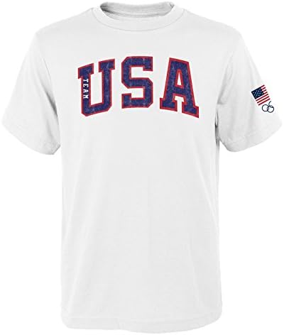 USOC Team USA Standard Issue Short Sleeve Tee, Large, White