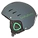 Lucky Bums Snow Sport Helmet for Skiing and Snowboarding (Matte Steel and Green, Large)