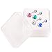 belly button rings 14g 14 gauge (1.6mm), 1/4 inches 6mm long - surgical steel Navel rings earrings ear ball bar bars Swarovski Crystal Jeweled lot AIUN - Pierced Body Piercing Jewelry- Set of 4