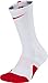Nike Elite 1.5 Team Crew Sock White/University Red/University Red LG (Men's Shoe 8-12, Women's Shoe 10-13)