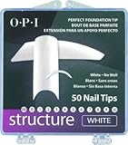Misc. OPI Structure White Nail Tips 50 Counts (Size 00) Book