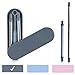 Reusable Straws Stainless Steel Metal - Telescopic Long Drinking Straw that is Portable, Collapsible, Retractable and Creates Zero Waste - Travel Case & Cleaning Tool Included (Graphite)