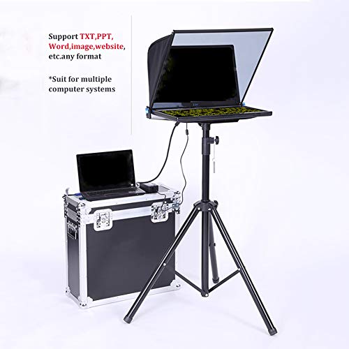 HGCY Folding Portable Teleprompter 22 Inch For News Interview Conference Speech Studio Dedicated