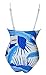 Sondiborn Swimwear Women's One Piece Criss Cross Front Swimsuit Solid Color Floral Print Monokini (S, Floral Print #5)
