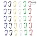 Yizeda 50 Pack Carabiner Clip Aluminum D-Ring Keychain Carabiner Clip Camping Mountaineering Fishing Traveling