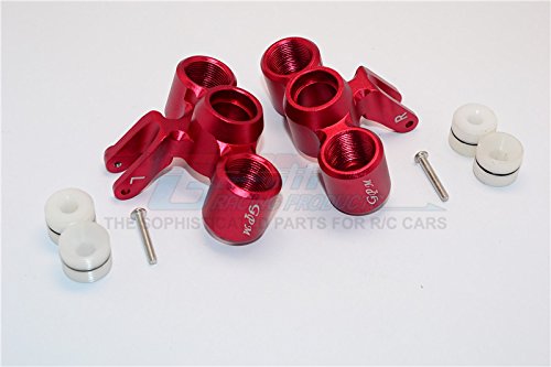 GPM for Arrma Nero 6S BLX (AR106009, AR106011) & Fazon 6S BLX (AR106020) Upgrade Parts Aluminum Front Knuckle Arms - 1Pr Set Red