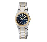 Seiko Women's Two-Tone Blue Dial Solar Calendar Watch