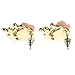 Sealike Korean Cute Rose Rhinestone Pearl Earrings Eardrop Ear Studs for Women Girls with Stylus (Pink)