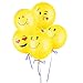 MESHA Latex Balloons 74PCS Emoji Smiley Face Balloons 10 Inch Yellow Party Balloons