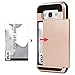 Galaxy Core Prime Case, EC™ Galaxy Prevail LTE Case, Hybrid Dual Layer Shockproof Bumper Wallet Case Cover with Card Holder for Samsung Galaxy Core Prime / Prevail LTE G360 (Rose Gold)