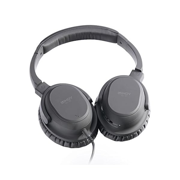 LINDY-20424-NC-60-Active-Noise-Cancelling-Headphones-Black LINDY NC-60 Active Noise Cancelling Headphones, Black