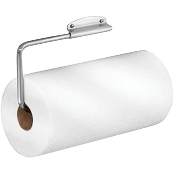 iDesign Forma Wall Mounted Metal Paper Towel Holder, Swiveling Roll Organizer for Kitchen, Bathroom, Craft Room, 12