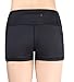 Women's Active Fitness Yoga Running Exercise Workout Shorts with Side Pocket M Black