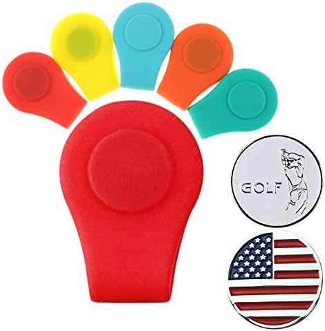 Crestgolf Golf Ball Marker Clip,Silicone Ball Marker Holder Attach to Your Pocket Edge, Belt, Clothes,Great Gift for Golfing Friends Pack of 5 Crestgolf Golf Ball Marker Clip,Silicone Ball Marker Holder Attach to Your Pocket Edge, Belt, Clothes,Great Gift for Golfing Friends Pack of 5