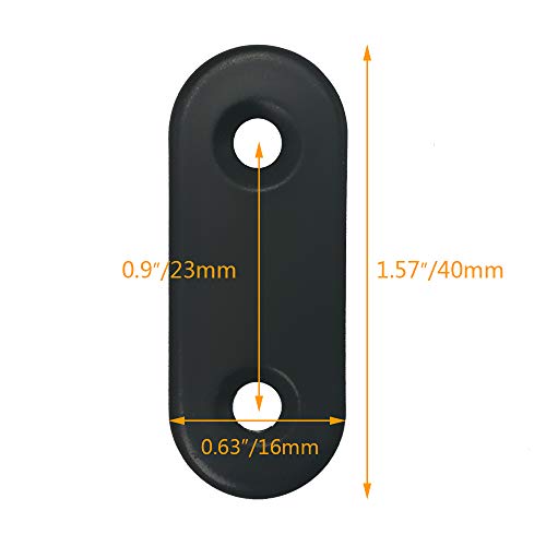 Alamic Straight Brace Stainless Steel Black Straight Flat Brace 16 x 40