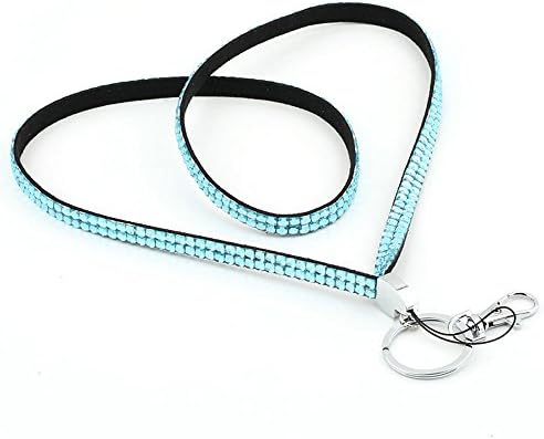JYS365 Rhinestone Hand Wrist Lanyard String ID Badge Cellphone Key Holder Ring -SkyBlue