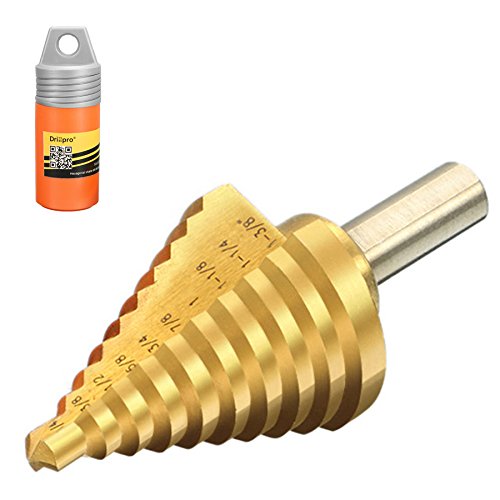 Drillpro titanium step drill bit cone drill bits, high speed stee…