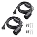 Cable Matters 2-Pack Hanging Light Cord (Light Socket with Cord) with On Off Toggle Switch in Black - 15 Feet