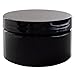 JUVITUS Black PET Plastic (BPA Free) Refillable Low Profile Jar - 4 oz (6 Pack)
