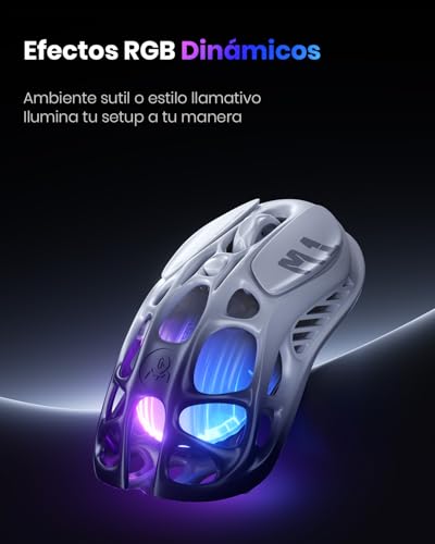 GravaStar Mercury M1 Pro 4K Hz Wireless Gaming Mouse, Ultralight Magnesium Alloy Gaming Mouse, PAW3395 Sensor, 26000 dpi, RGB, 5 Programmable Buttons