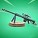 Azlink Gun Keychain Pendant for Fortnite Lover M82A1 Sniper Heavy Sniper Rifle Legendary Guns Toys Trumpet Barrett Metal Game Props Model Alloy Metal Action Figure Arts Toys Collection Keychain Gift