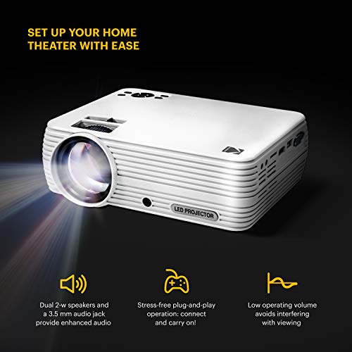 KODAK FLIK X4 Home Projector | 4.0 LCD Compact Home Theater System Projects Up to 150” with 1080p Compatibility & Bright… - Image 3