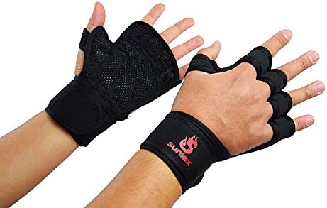 Professional Training Gloves with Wrist Support. for Weight Lifting, Crossfit, WOD, Powerlifting, Workouts, & Pull Ups. Full Palm Protection & Extra Grip to Avoid Calluses. Ideal for Men & Women