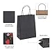 GSSUSA Kraft Paper Gift Bags 8x4.75x10.5 Paper Bags with Handles, Black 25 Pcs, Bulk Kraft Gift Bag for Shopping, Craft, Grocery, Party, Retail, Lunch, Business, Wedding, Merchandise, Boutique