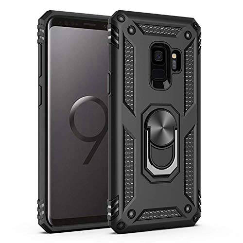 Samsung Galaxy S9 Case,Amuoc [ Military Grade ] 15ft. Drop Tested Protective Case | Kickstand | Compatible with Samsung Galaxy S9 -Black