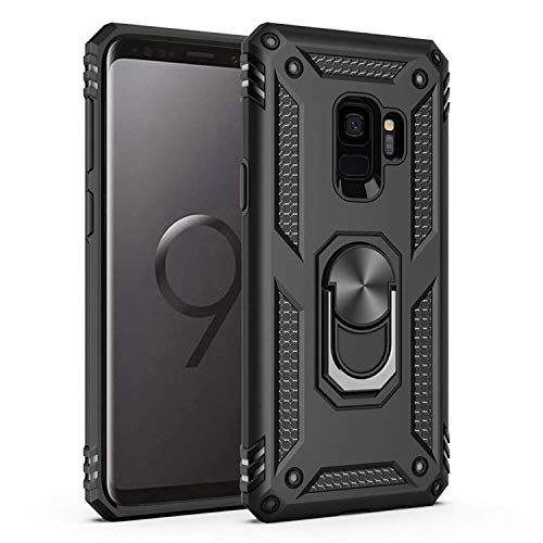 Amuoc Samsung Galaxy S9 Case [Military Grade ] 15ft. Drop Tested Protective Case | Kickstand | Compatible with Samsung Galaxy S9 -Black