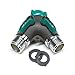 50 ft Expandable Garden Hose 5 piece BUNDLE. Strongest New 2017 TRIPLE Core Expanding Latex Technology, Brass Connectors. Includes Wall Mount, 7 pattern spray nozzle, storage bag, and 2-way Splitter.